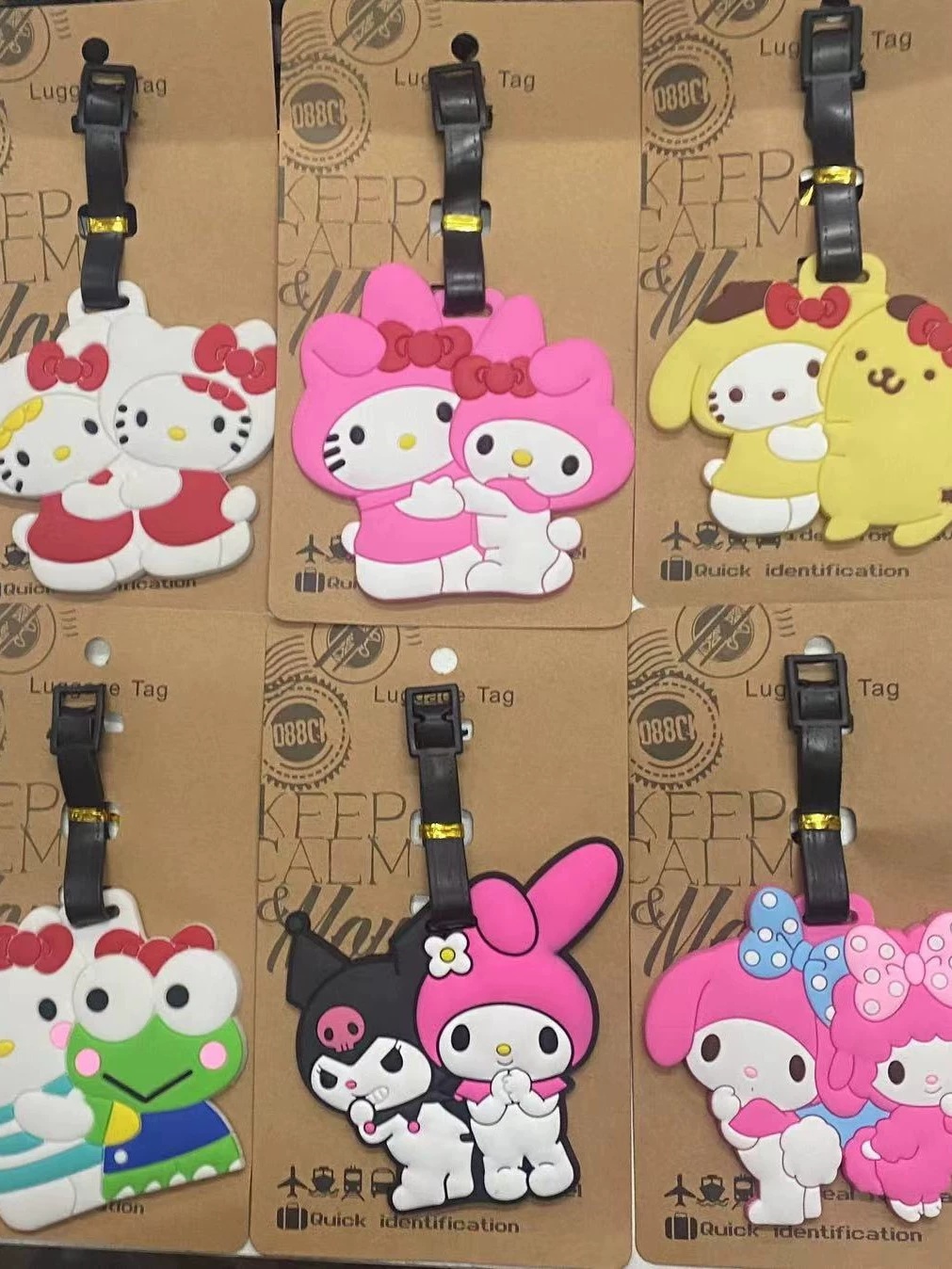 Kuromi anime baggage tag