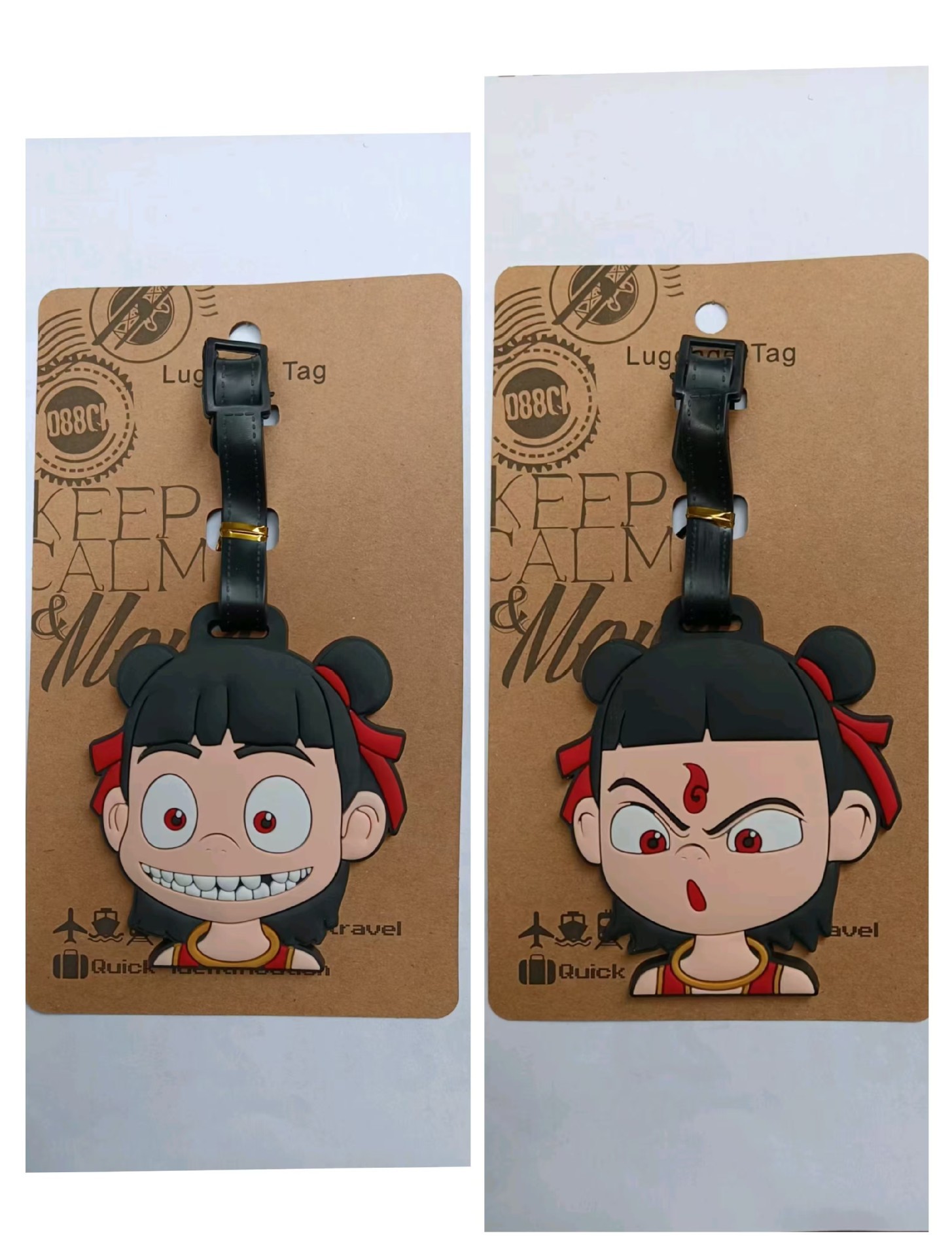 Ne Zha anime baggage tag
