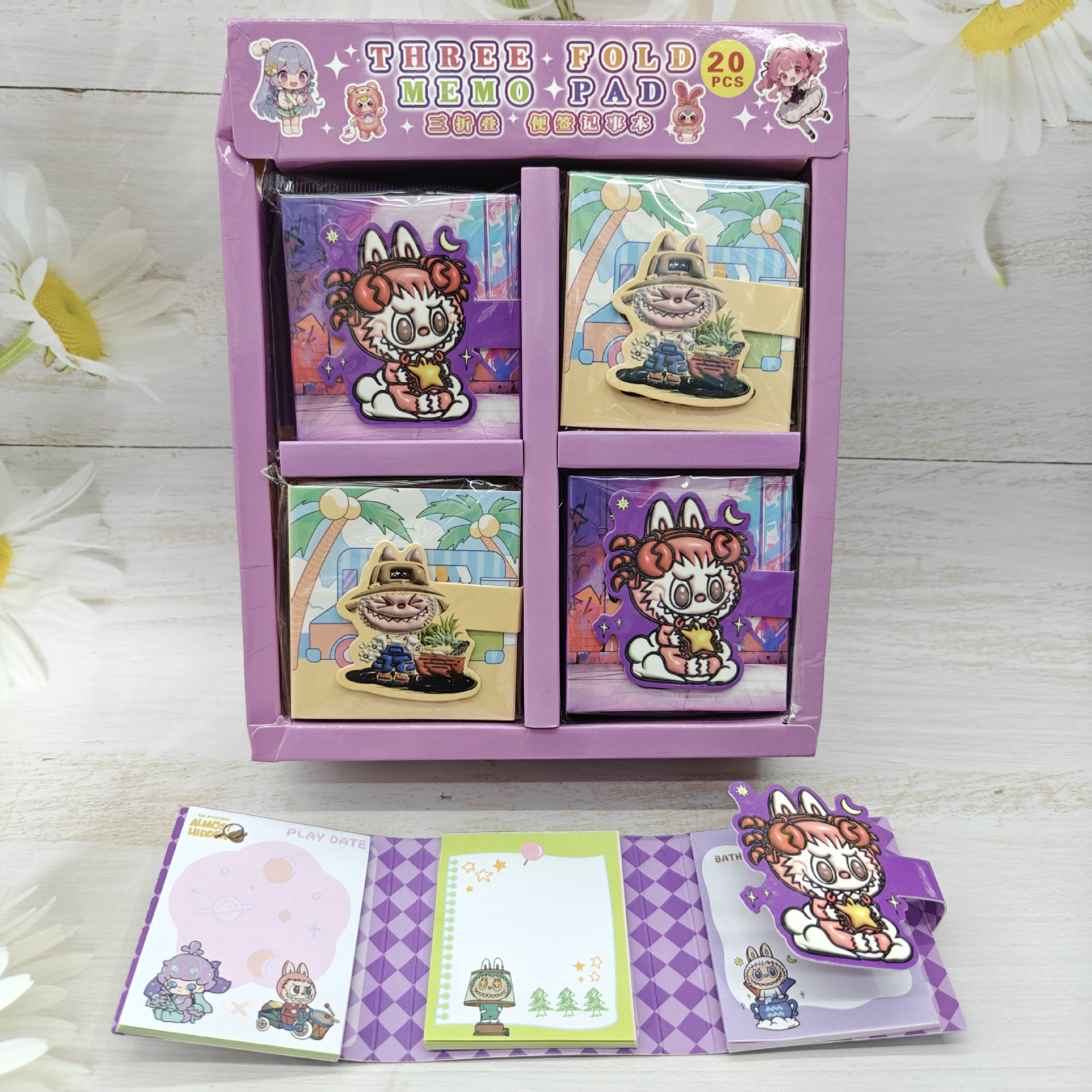 Labubu anime memo pad 20 pcs a set