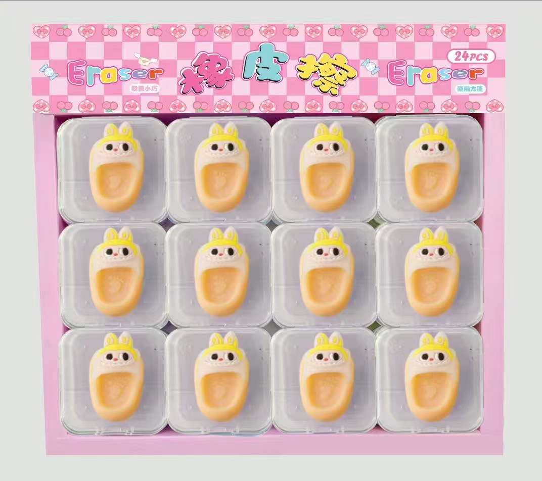 Labubu anime eraser 24pcs a set