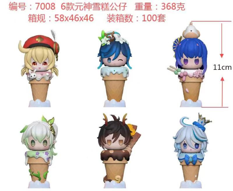 Genshin Impact anime figure 11cm 6pcs a set