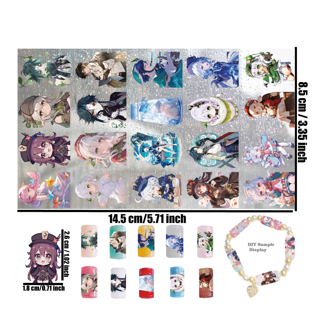 Genshin Impact anime DIY bracelets phone cases pens stationery stickers