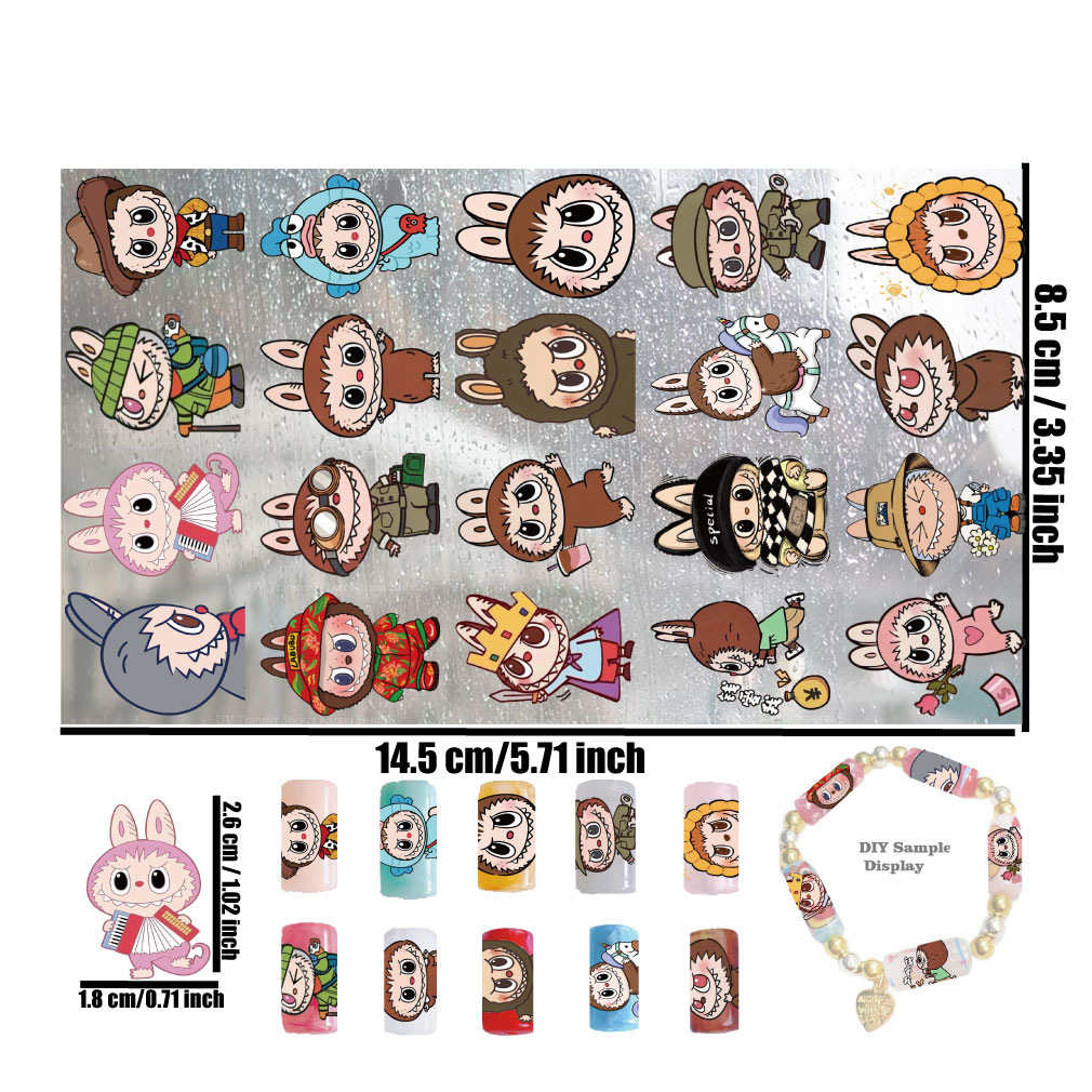 Labubu anime DIY bracelets phone cases pens stationery stickerskeychain