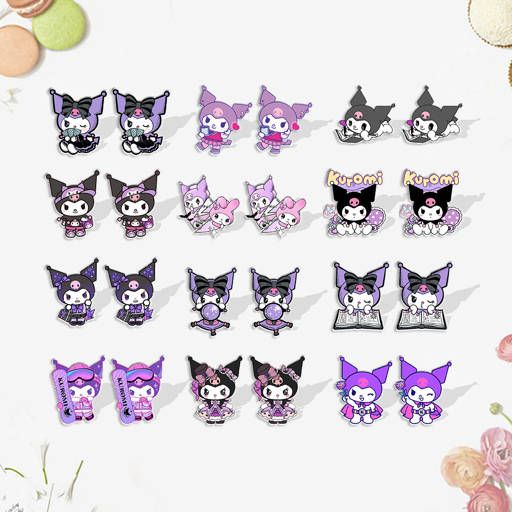 Kuromi anime earring