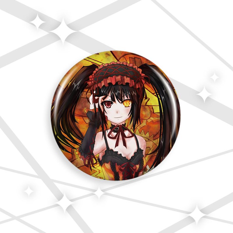 Date A Live anime pin 75mm