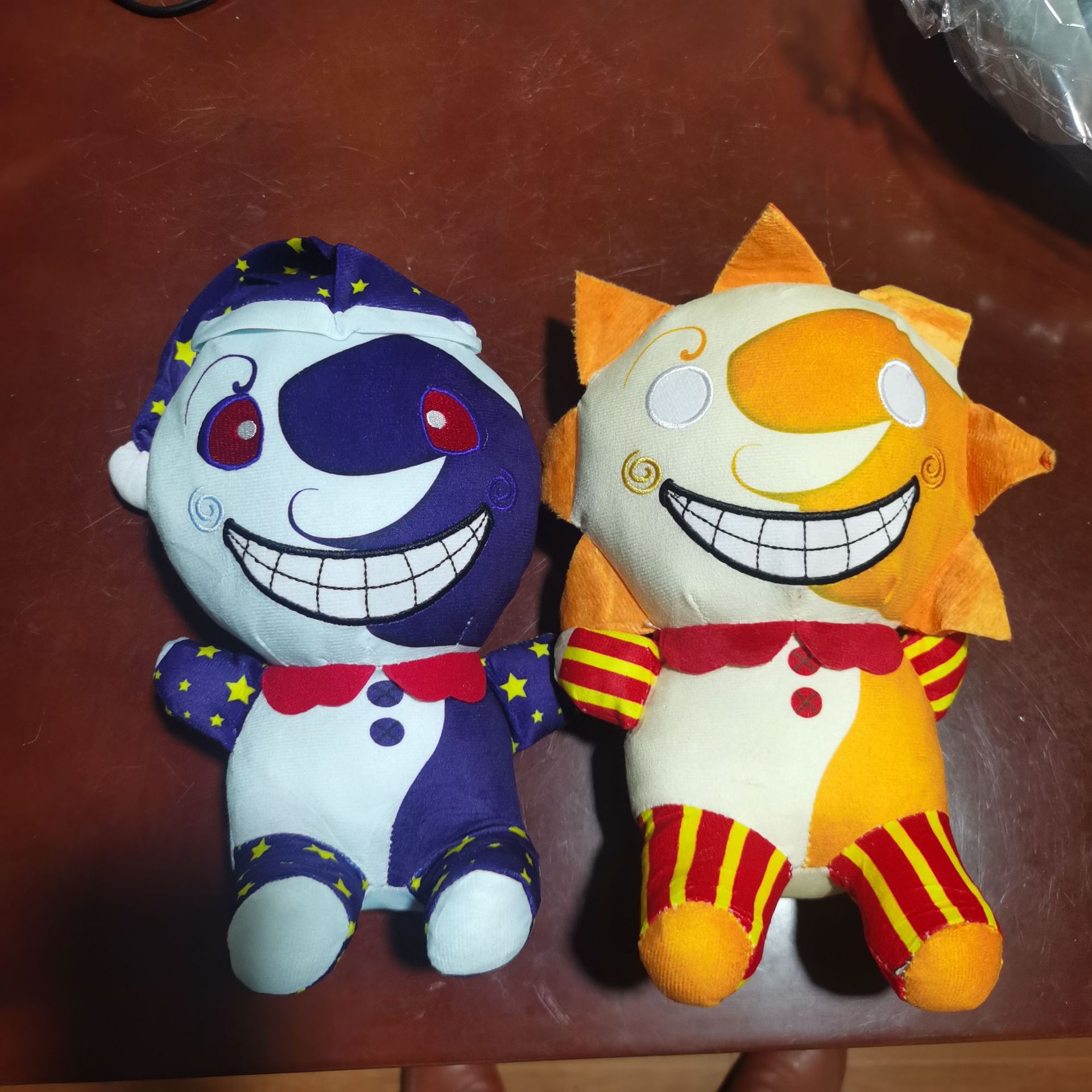 Sundrop fnaf moondrop anime plush doll 25cm 2pcs a set