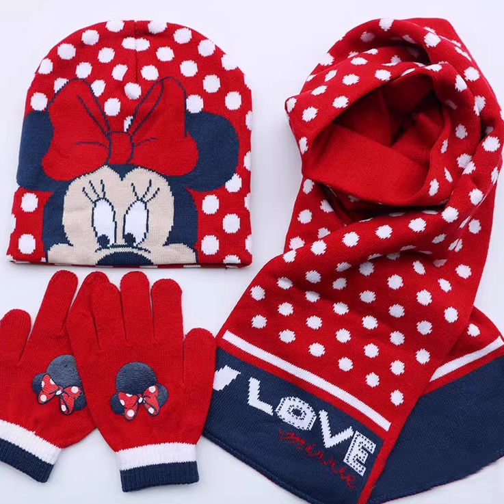 Disney anime hat kid 3pcs a set