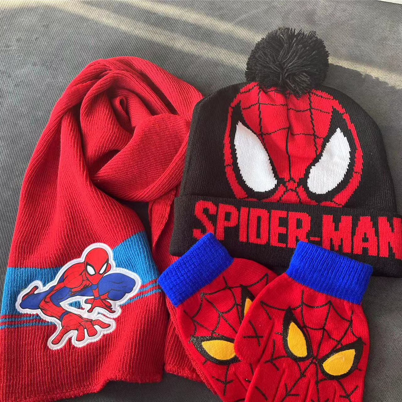spider man anime hat kid 3pcs a set