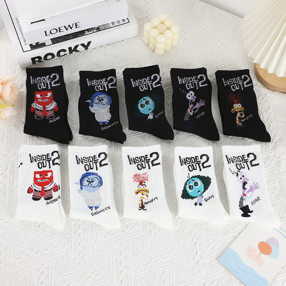 Inside out anime socks price for 5pcs