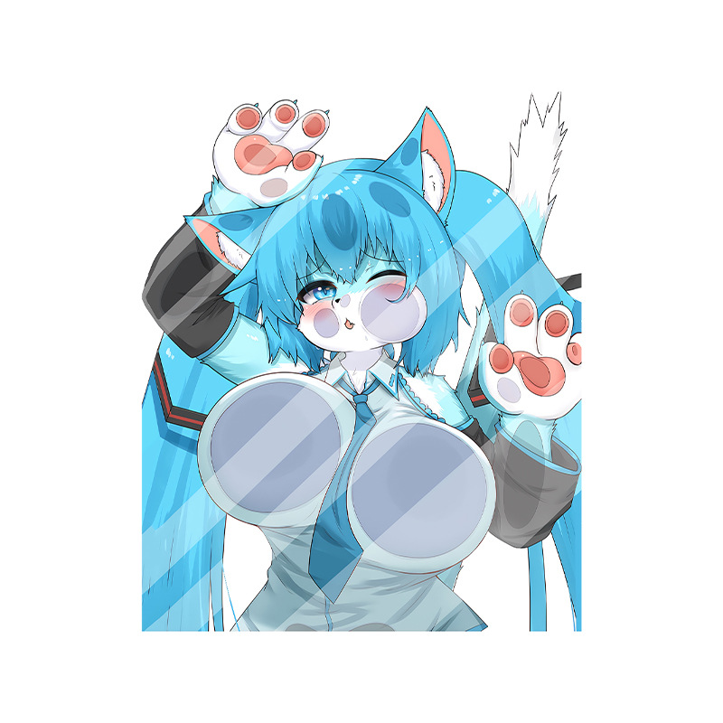 Hatsune Miku anime car sticker 13cm