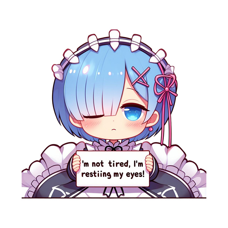 Re Zero Kara Hajimeru Isekai Seikatsu anime car sticker 13cm