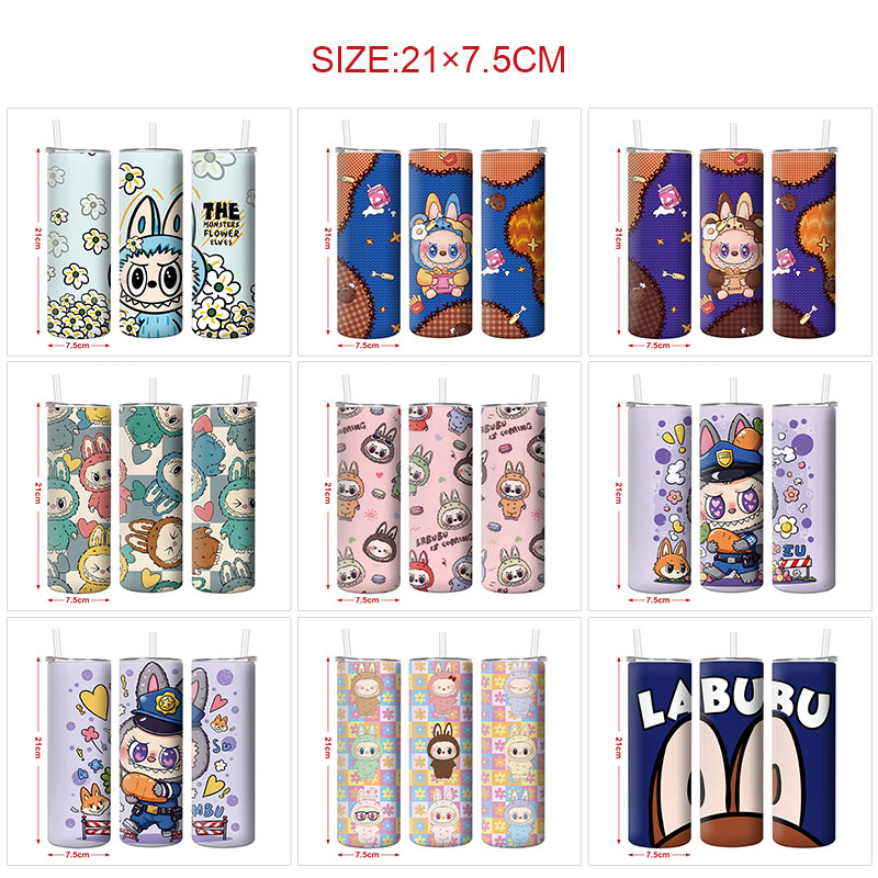 Labubu anime vacuum cup