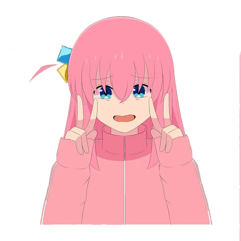 Bocchi the rock anime car sticker 13cm
