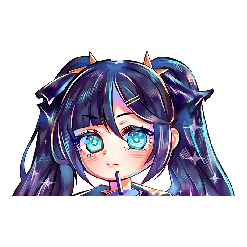 Genshin Impact anime car sticker 13cm