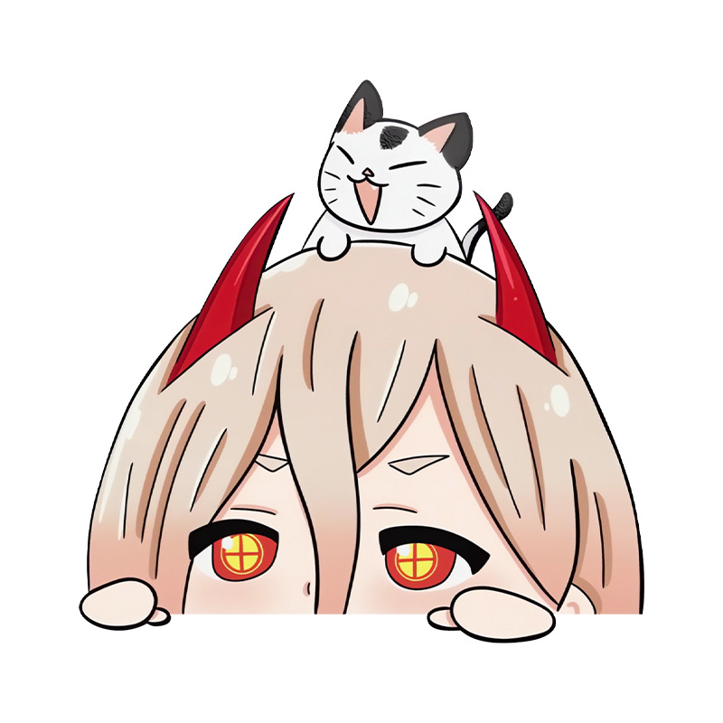 chainsaw man anime car sticker 13cm