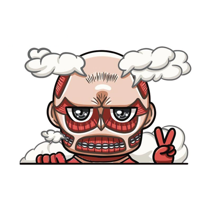 Attack on Titan anime car sticker 13cm