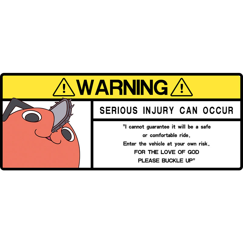 chainsaw man anime car sticker 13cm