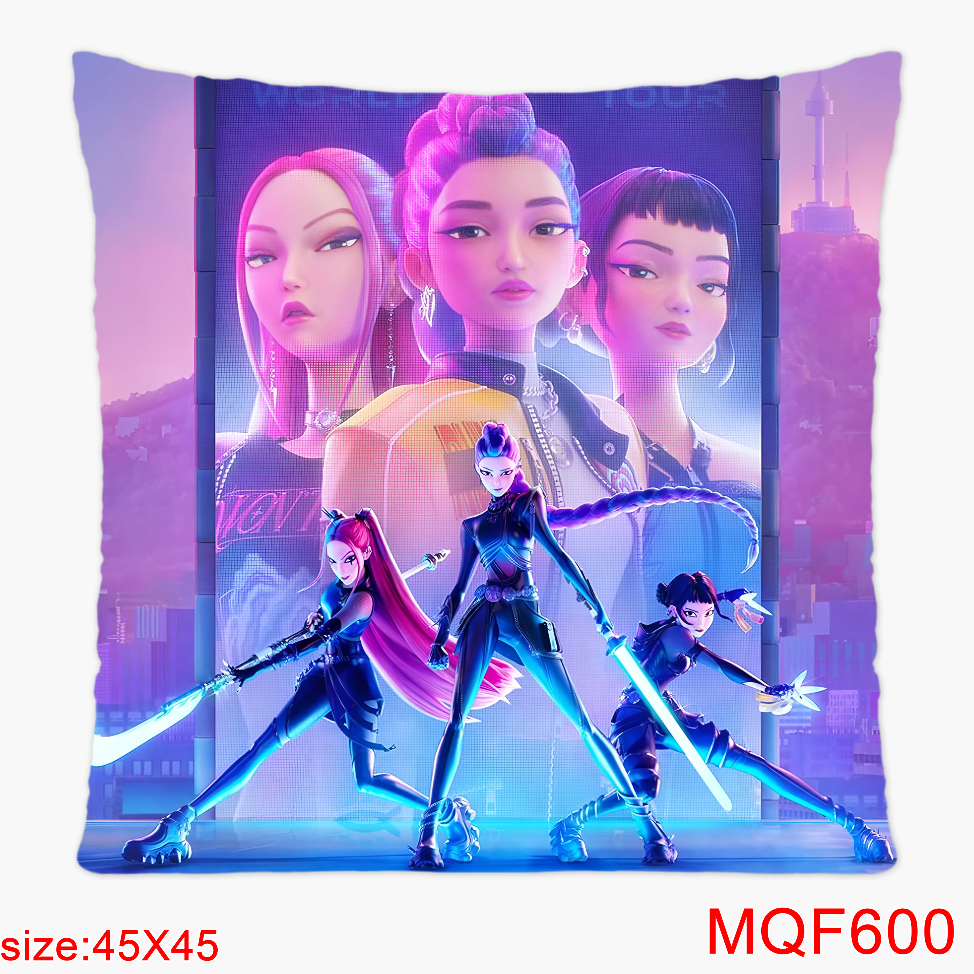 Kpop demon hunters anime cushion 45*45cm