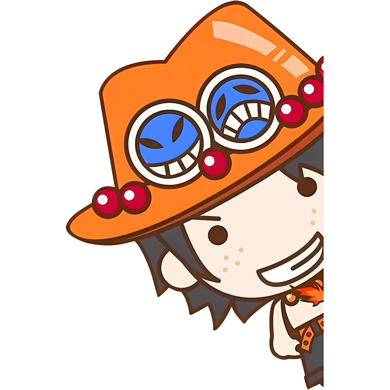 One Piece anime car sticker 13cm