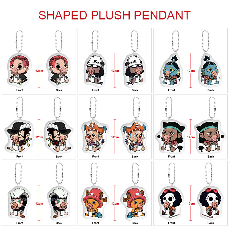 One Piece anime plush doll 12cm 5 pcs a set