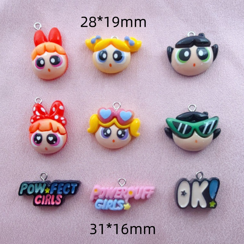 The Powerpuff Girls anime pendant 10pcs a set