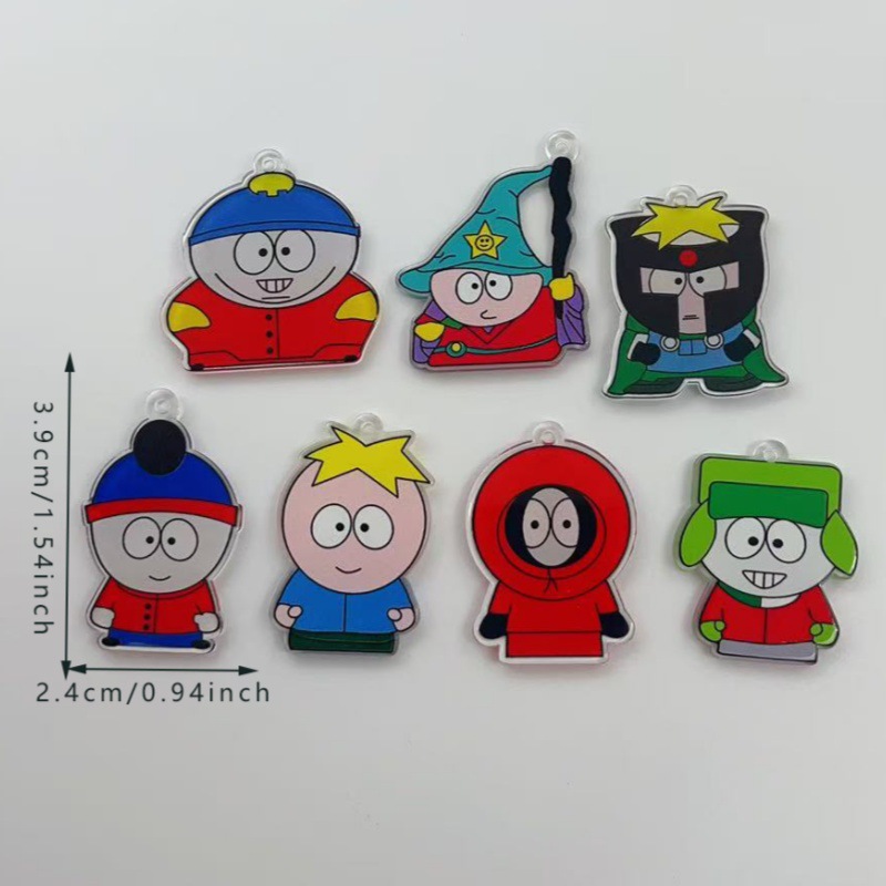 south park anime acrylic pendant 10pcs a set