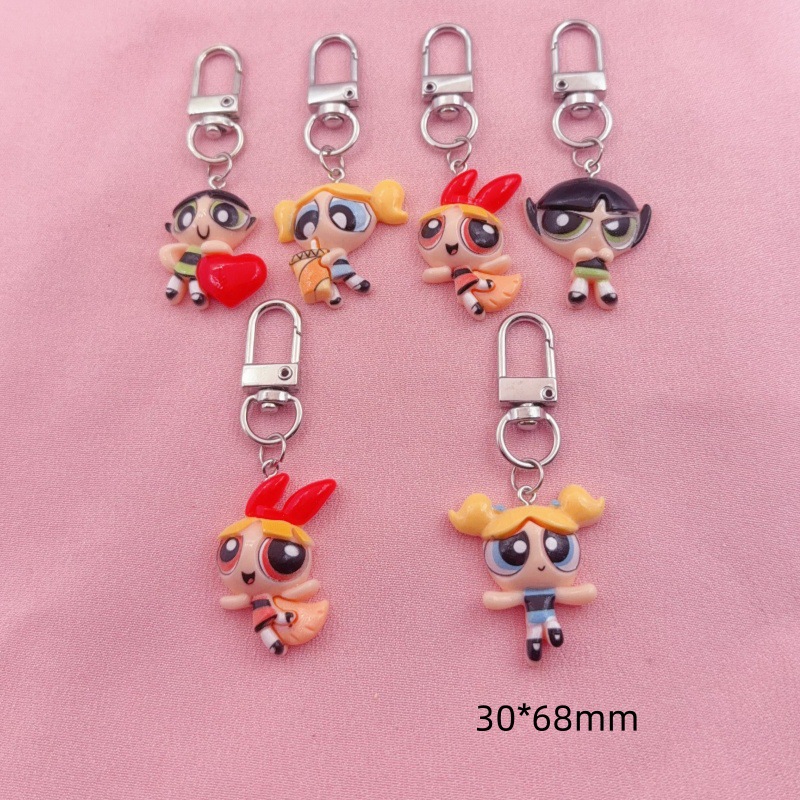 The Powerpuff Girls anime keychain 10pcs a set