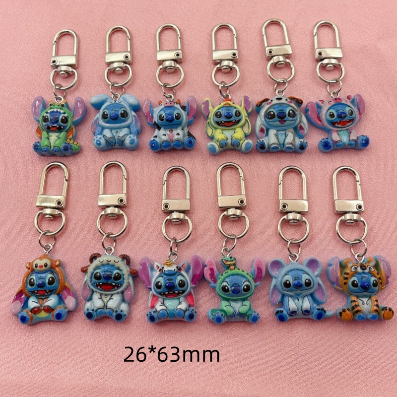 stitch anime keychain