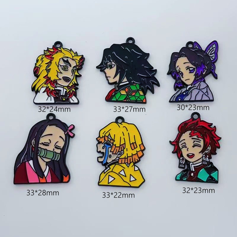 Demon slayer kimets anime pendant 10pcs a set