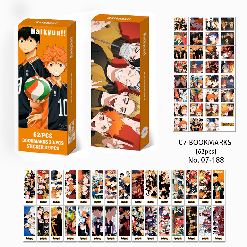 Haikyuu anime bookmark 62pcs a set