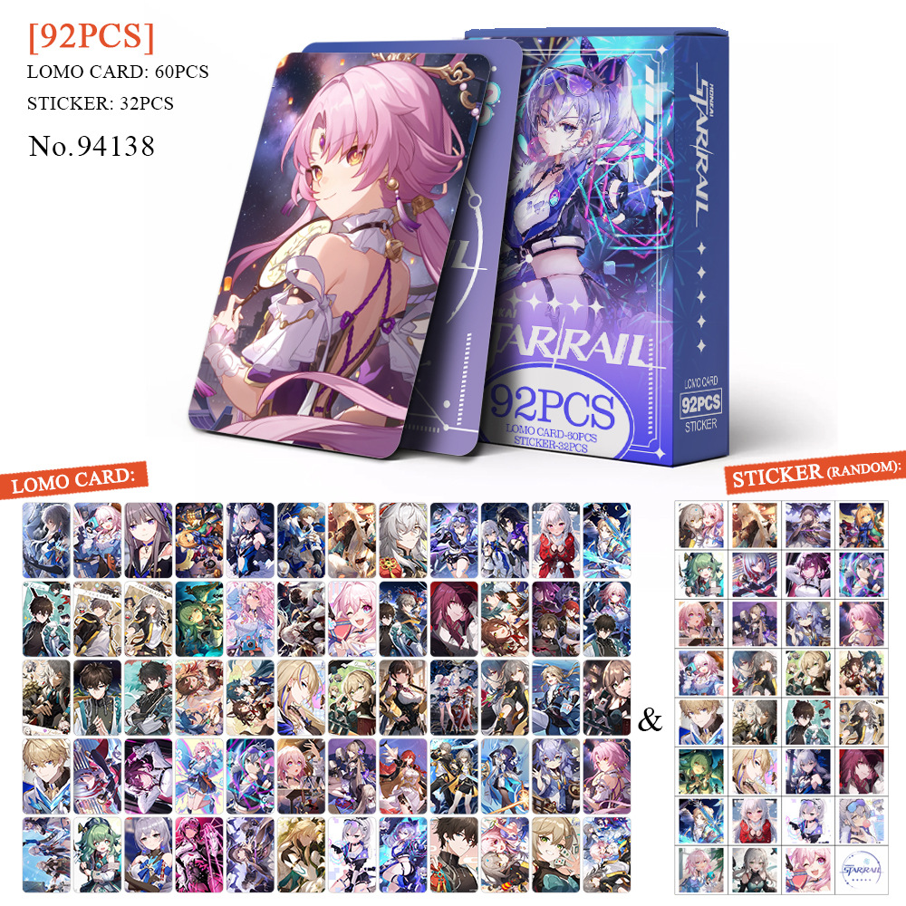 Honkai: Star Rail anime lomo cards 92 pcs a set