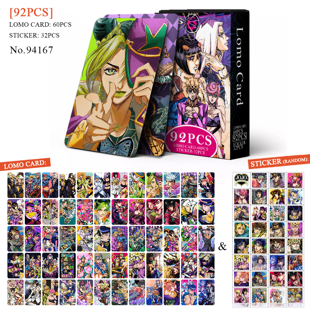 JoJos Bizarre Adventure anime lomo cards 92pcs a set