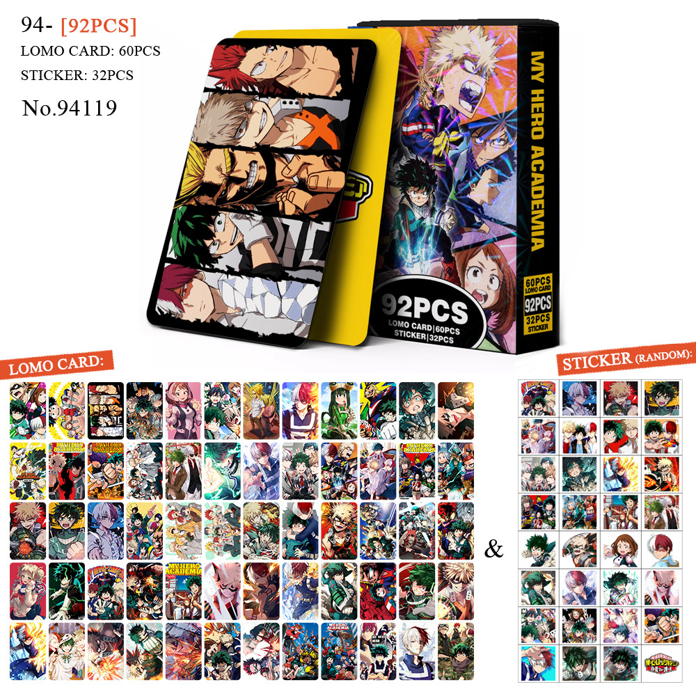 My Hero Academia anime lomo cards 92pcs a set