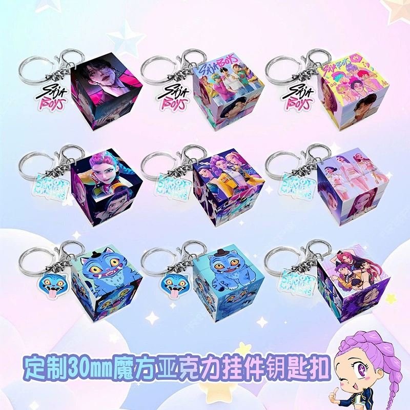 Kpop demon hunters anime keychain