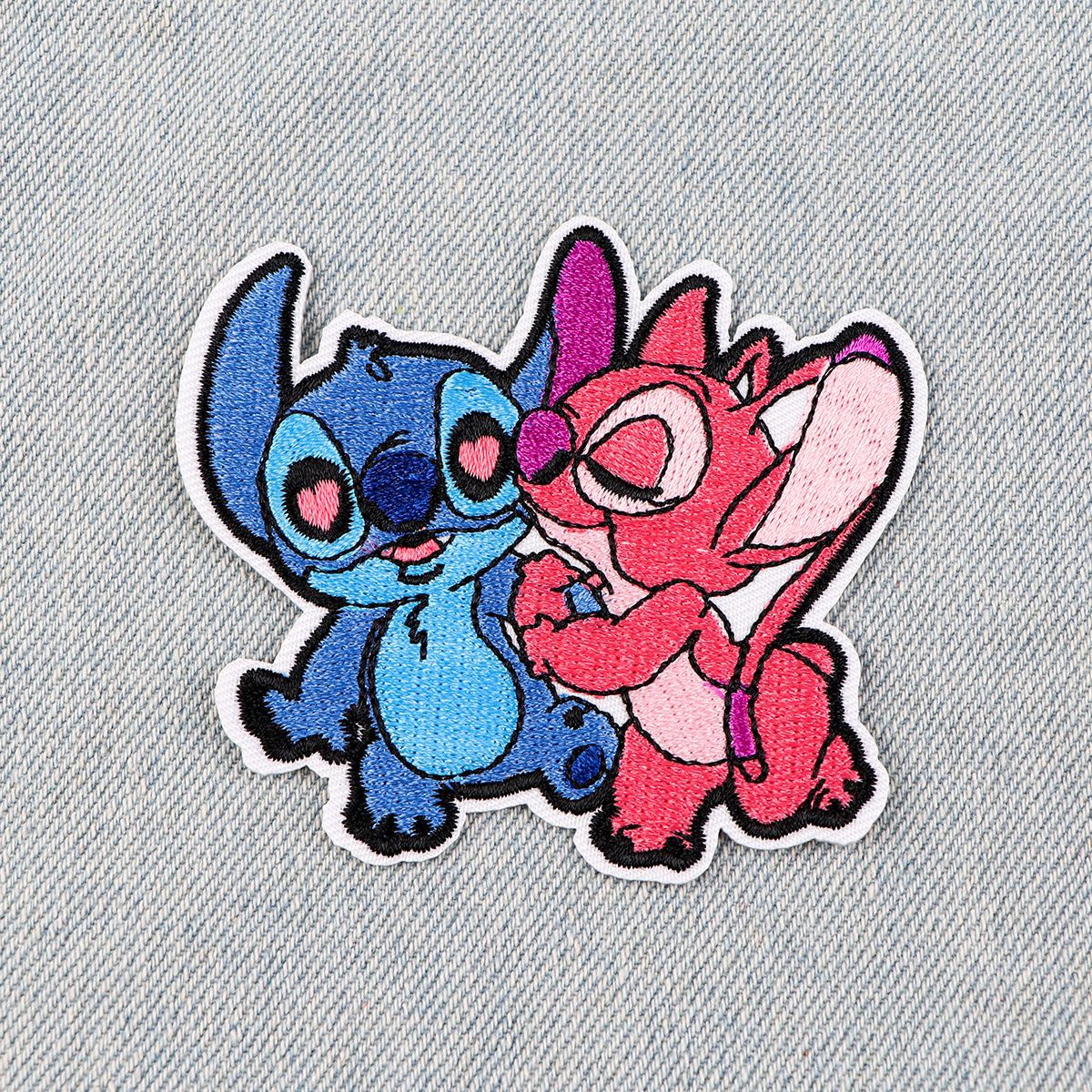 stitch anime embroidered fabric patch 10pcs a set