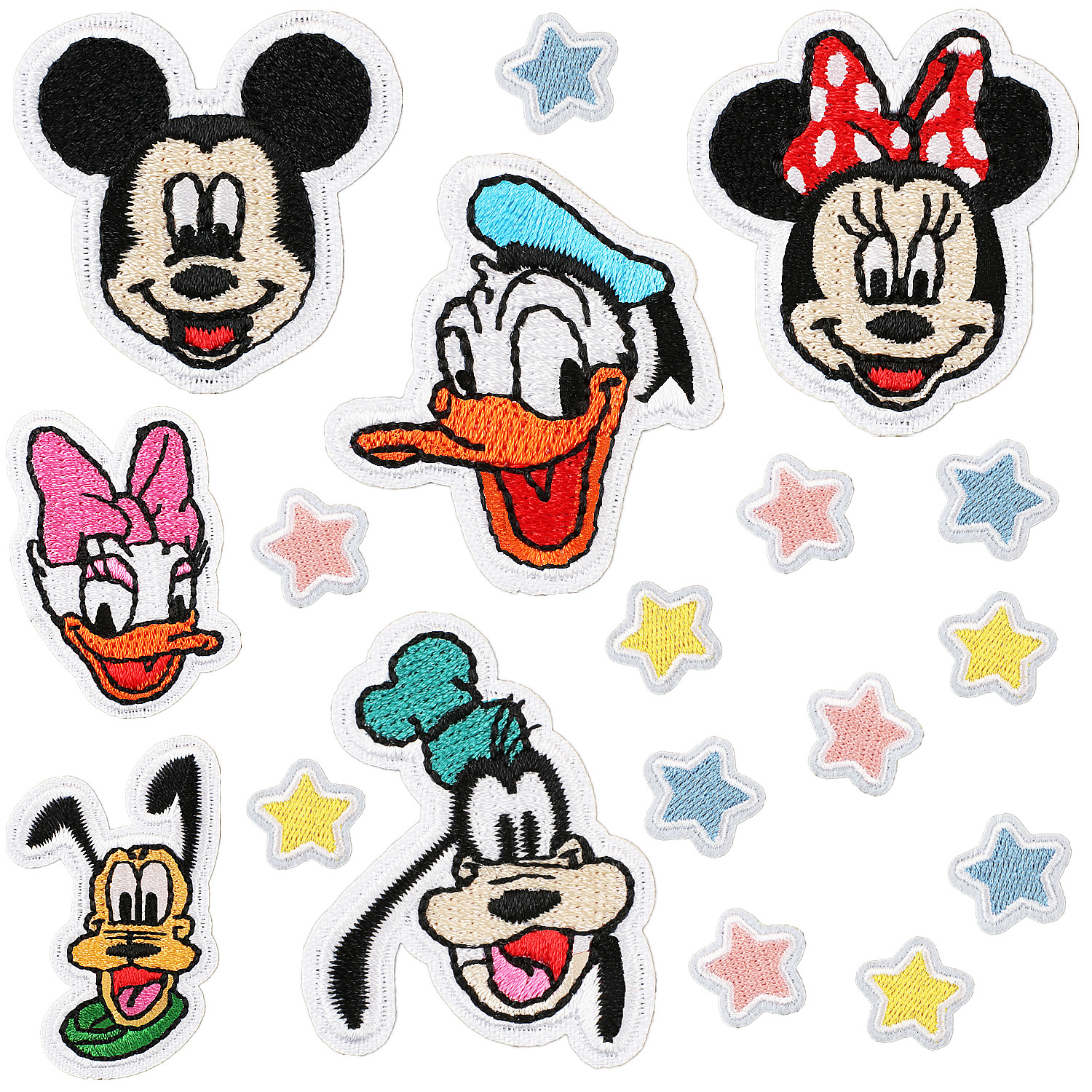 Disney anime embroidered fabric patch 10pcs a set