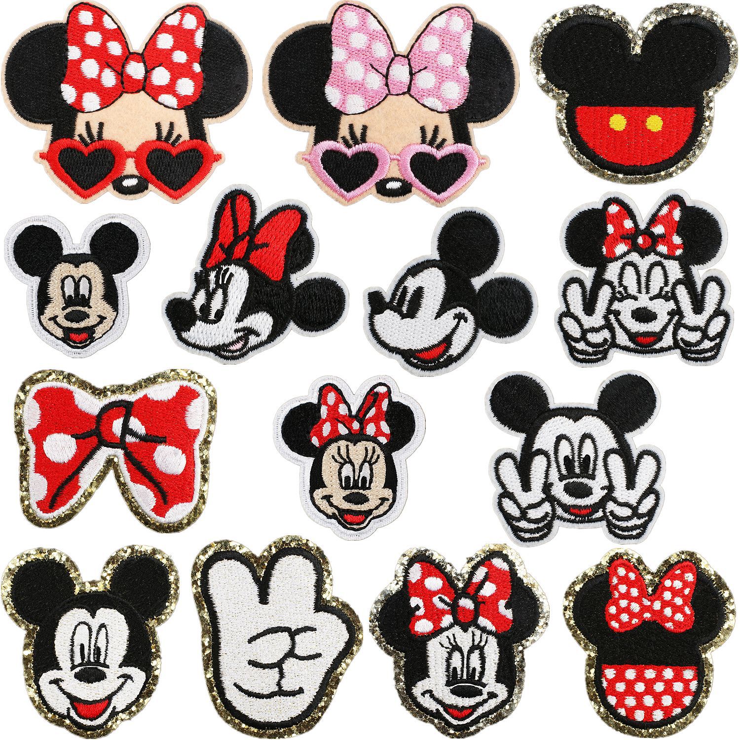 Disney anime embroidered fabric patch 10pcs a set