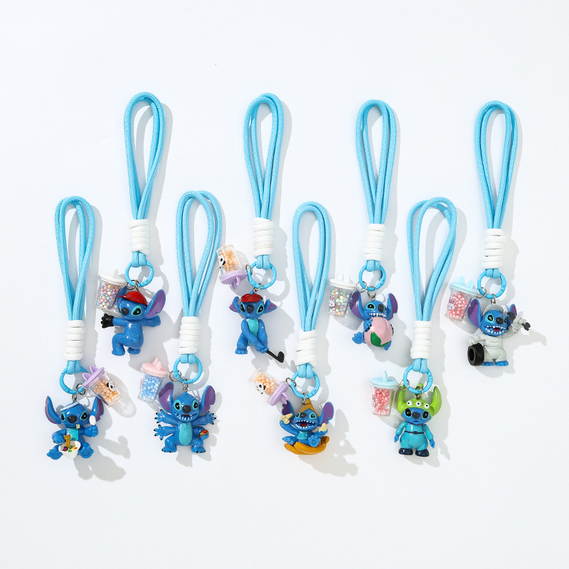 stitch anime keychain 8pcs a set