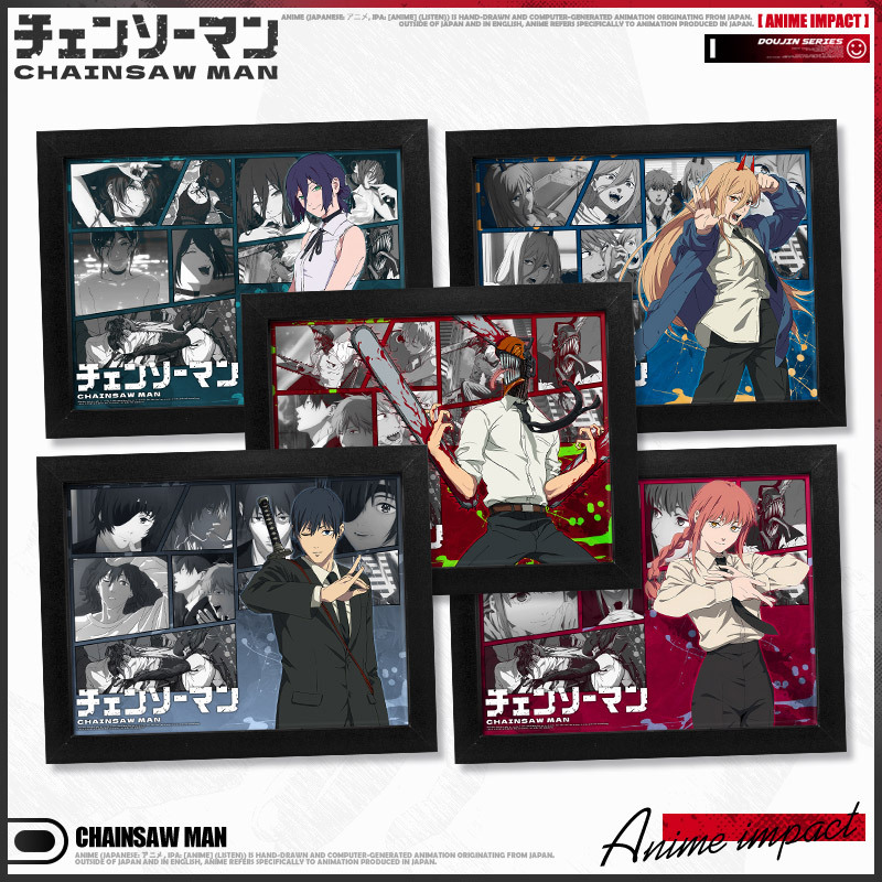 chainsaw man anime Picture frame painting