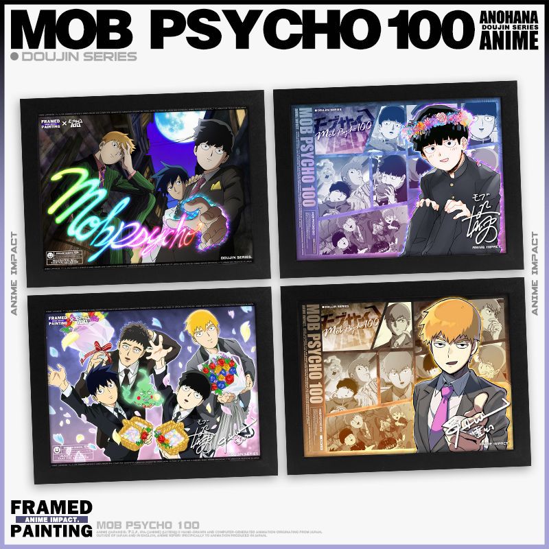 Mob Psycho 100 anime Picture frame painting