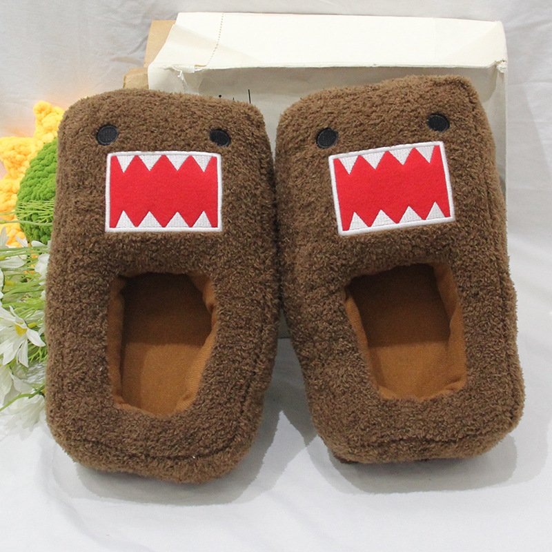 Domo-kun anime plush slippers ( one size 35-40 )