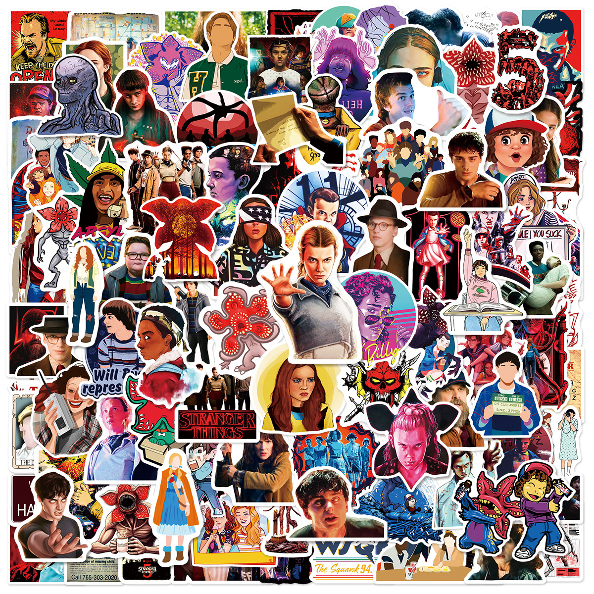 Stranger Things anime waterproof stickers 100pcs a set
