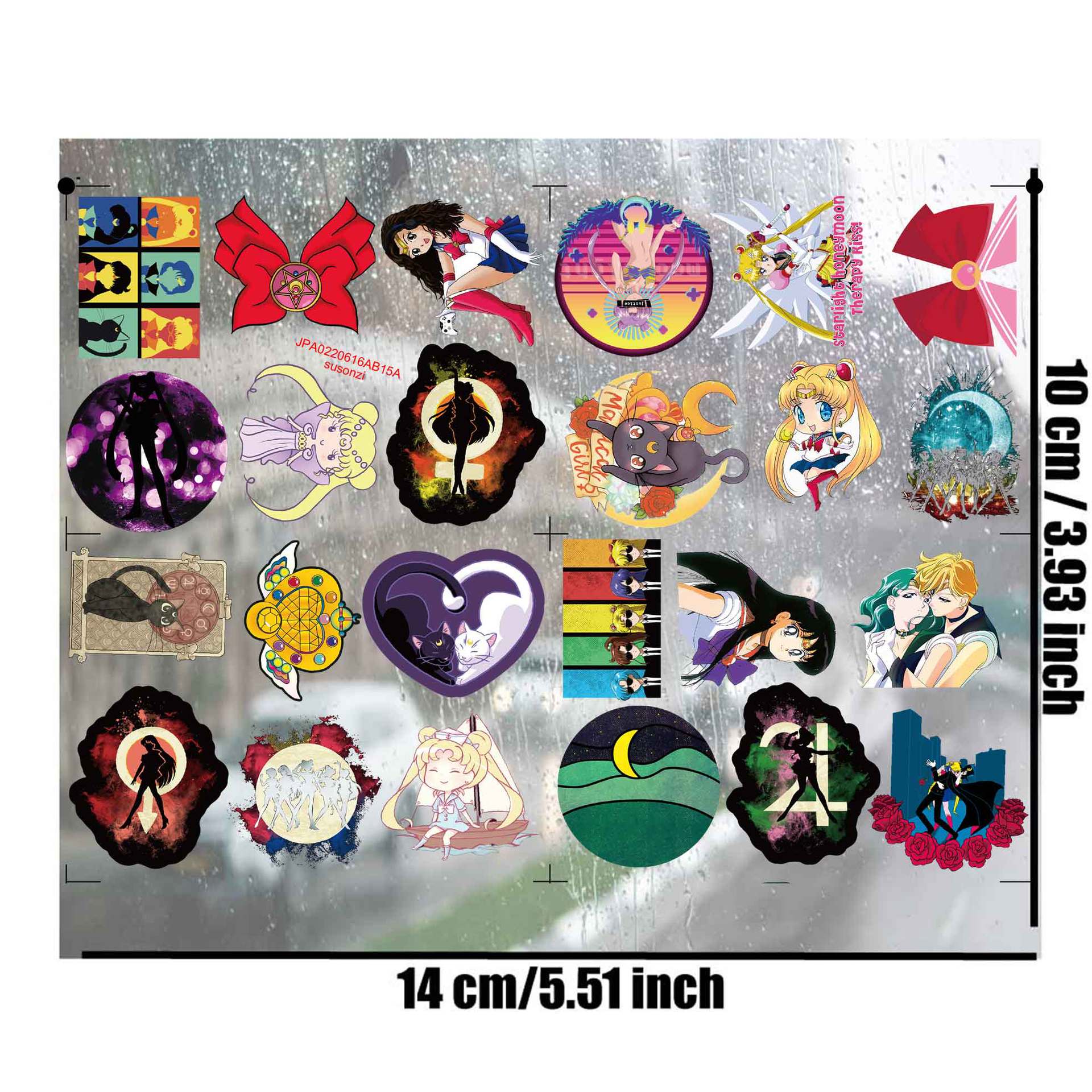 Sailor Moon Crystal anime 3D waterproof sticker