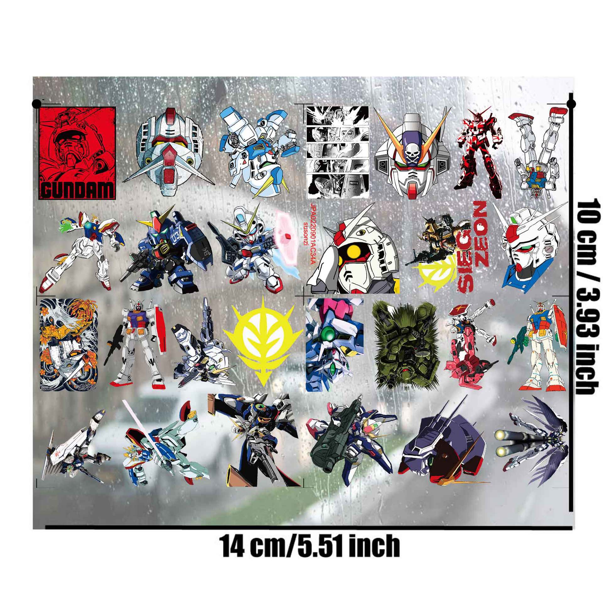 Gundam anime 3D waterproof sticker