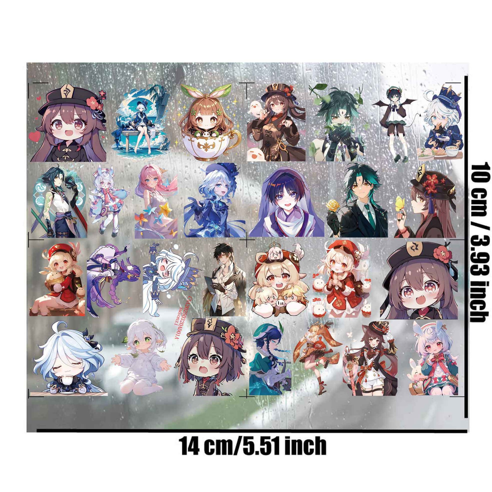 Genshin Impact anime 3D waterproof sticker