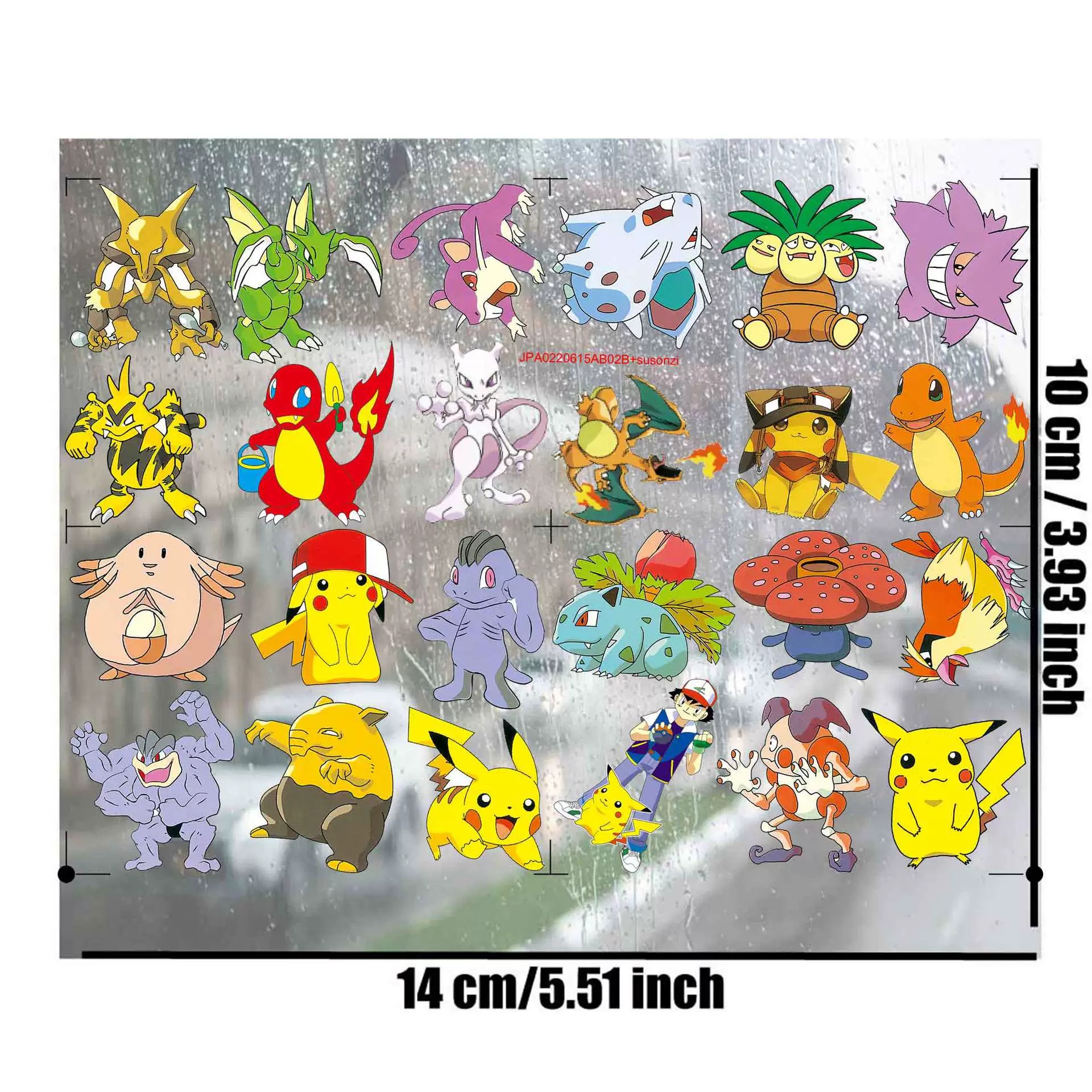 Pokemon anime 3D waterproof sticker