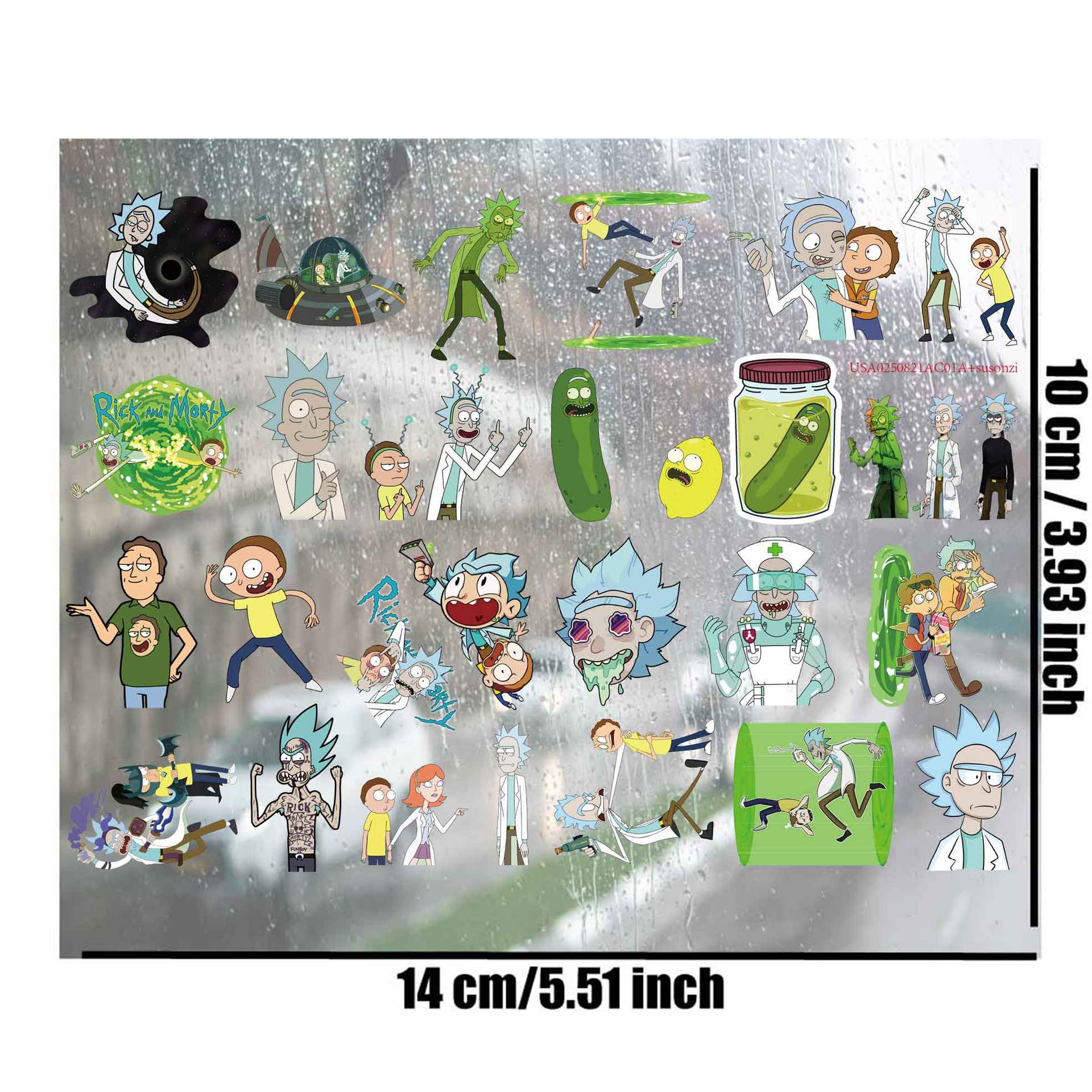 Rick and Morty anime 3D waterproof sticker