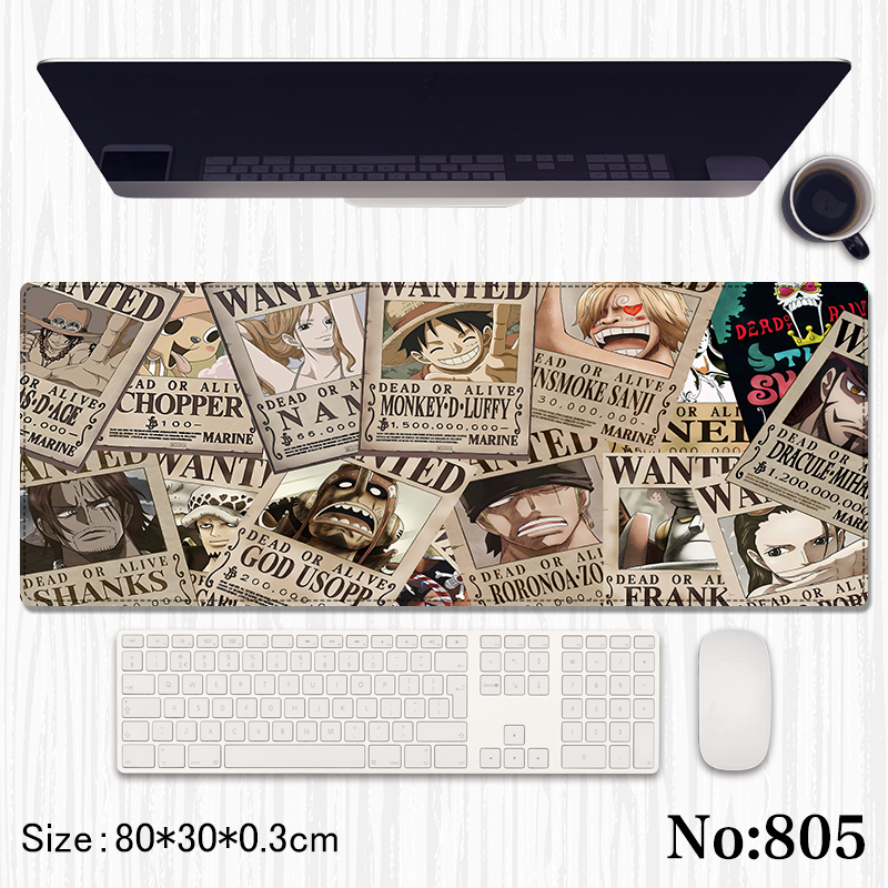 One Piece anime Mouse pad 80*30*0.3cm