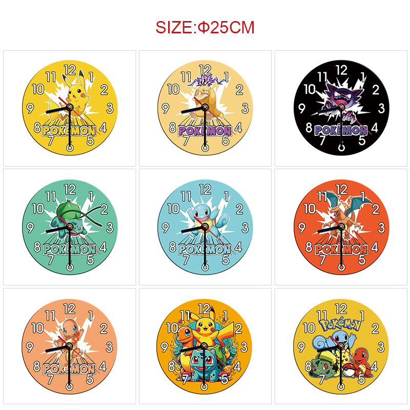 pokemon anime wall clock