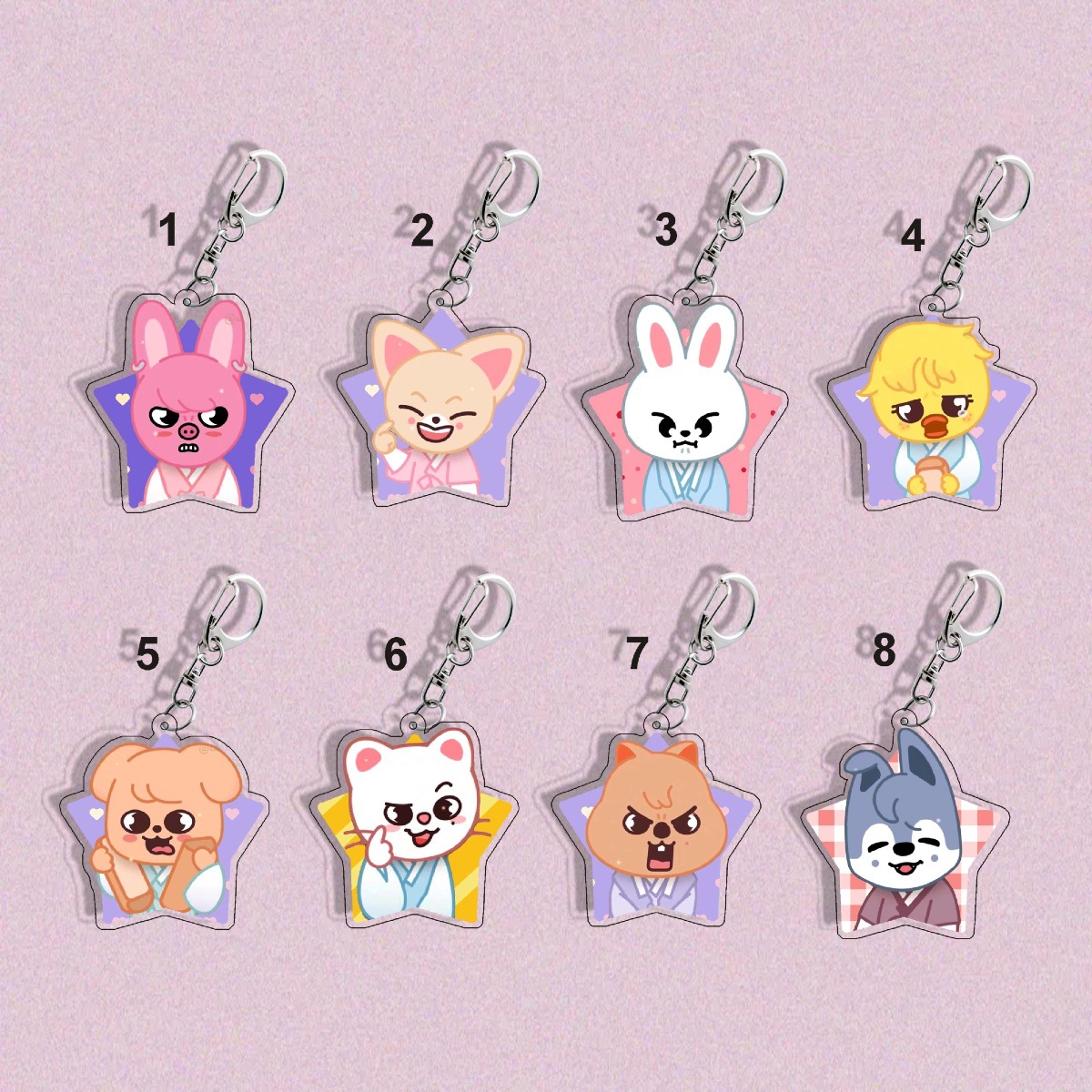 Straykids anime keychain